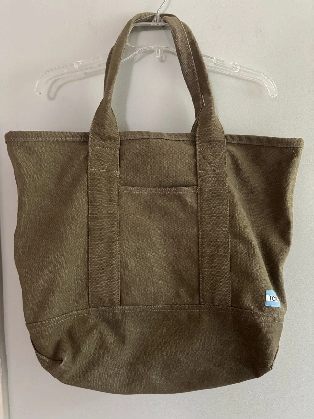 Toms large cotton canvas tote bag
